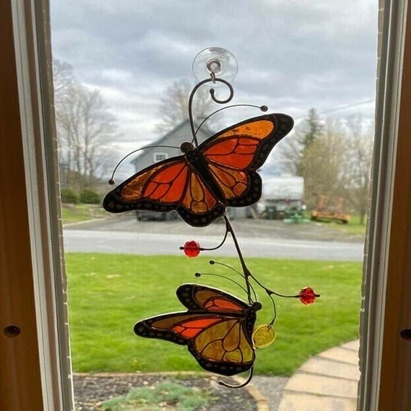 Lisslune | Butterfly Dragonfly Glass Pendant