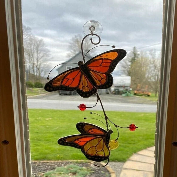 Lisslune | Butterfly Dragonfly Glass Pendant