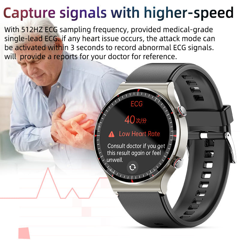 Lisslune | CFDA EKG Blood Oxygen Heart Rate Health Monitoring Smart Watch
