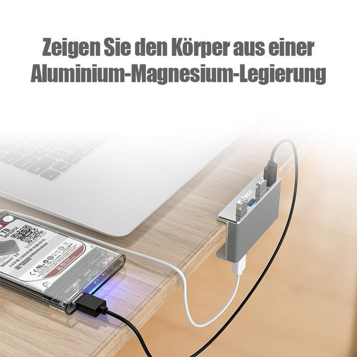 Lisslune | Mountable USB 3.0 adapter hub on the desk side