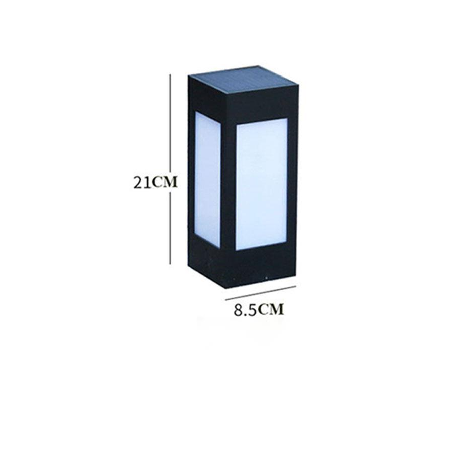 Lisslune | Solar LED garden lantern in square design – decorative outdoor lighting for paths and terrace
