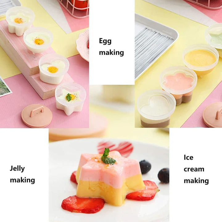 Lisslune | Cute Boiled Egg Mold4 PCS/Set With Brush