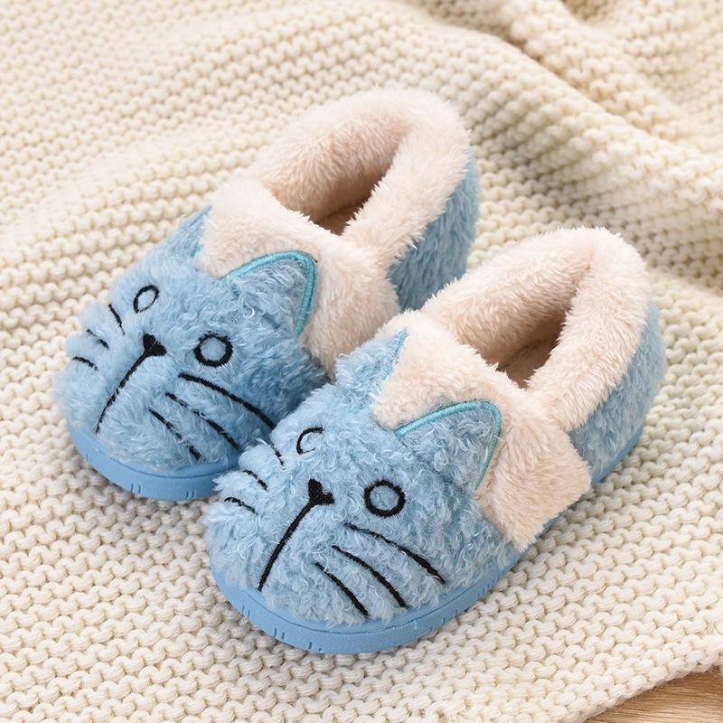 Lisslune | Cute Cat Plush Slippers for Kids
