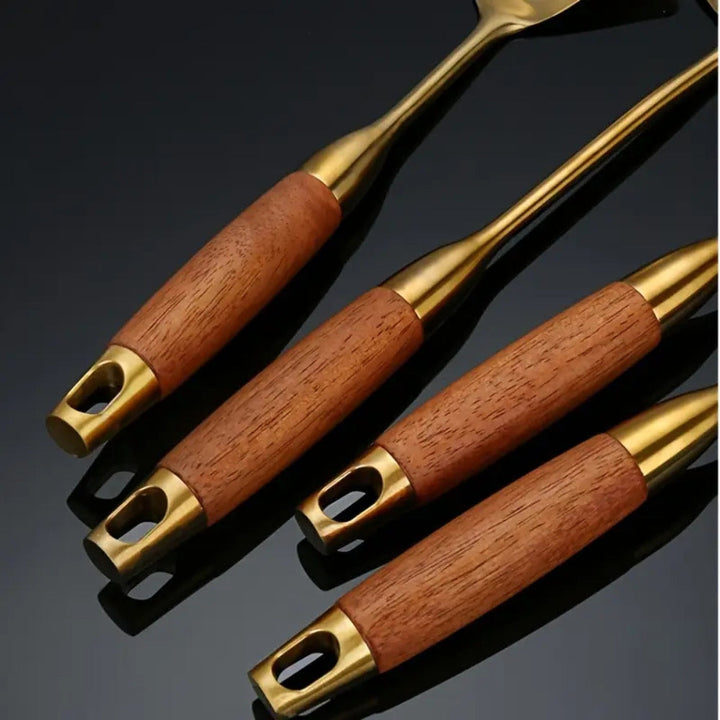 Lisslune | Chef’s Choice Golden Kitchen Utensils | 6pcs Set