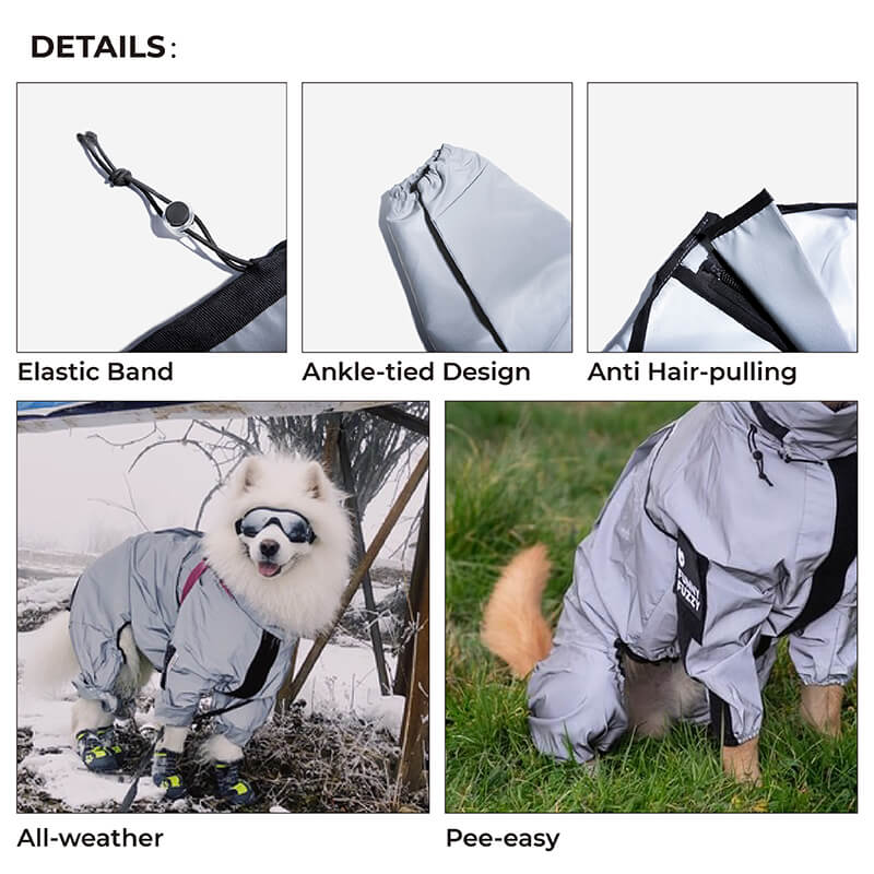 Lisslune | Reflective All-Weather Waterproof Cool Dog Accessories Raincoat
