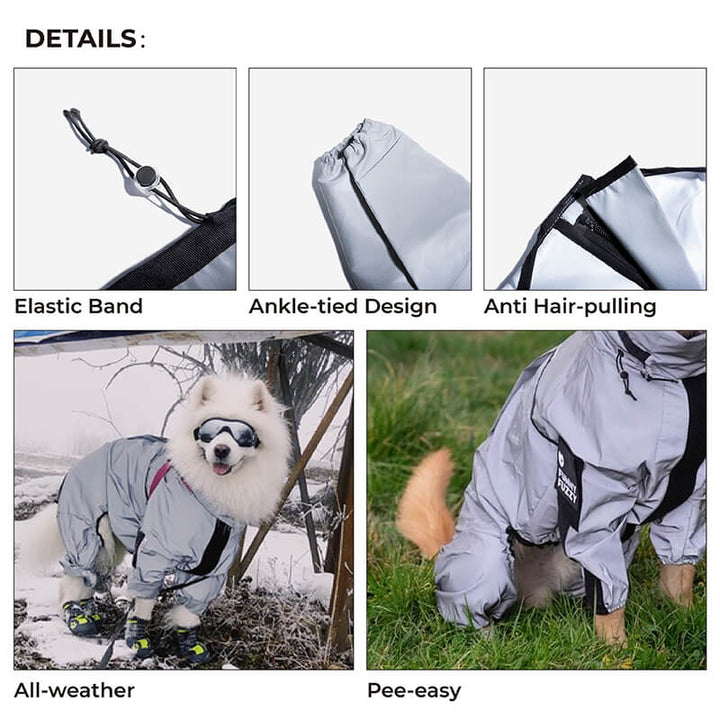 Lisslune | Reflective All-Weather Waterproof Cool Dog Accessories Raincoat