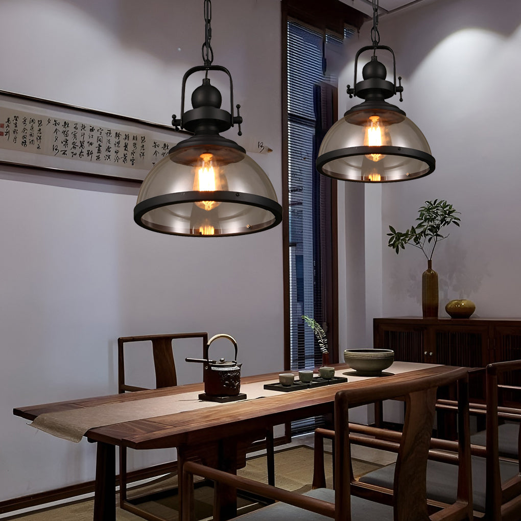 Lisslune | Antique Glass Iron Retro Industrial Chandelier Pendant Ceiling Lights