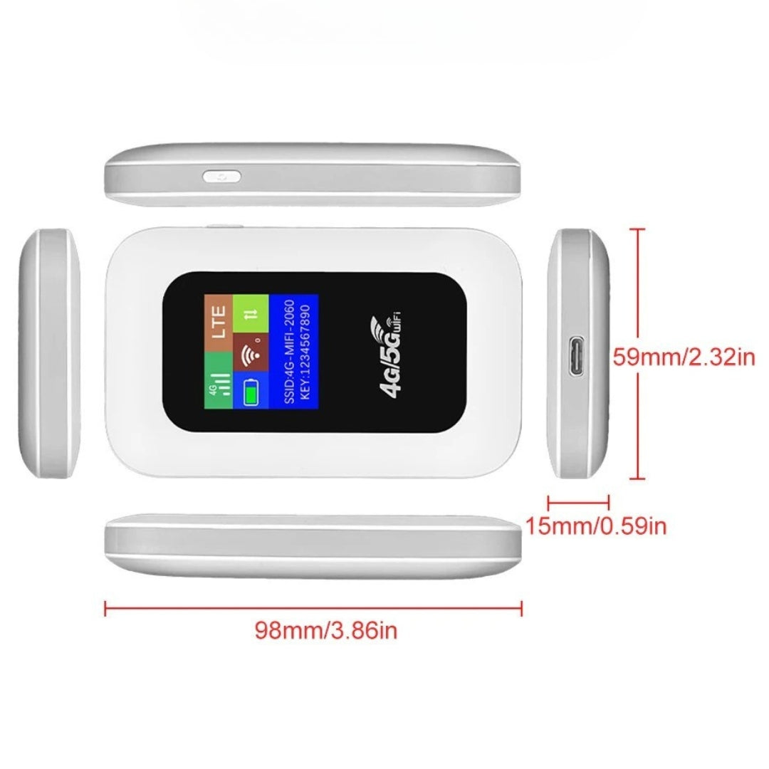 Lisslune | Portable WiFi Router for Travel – 5G WiFi Dongle for Seamless Connectivity Anywhere
