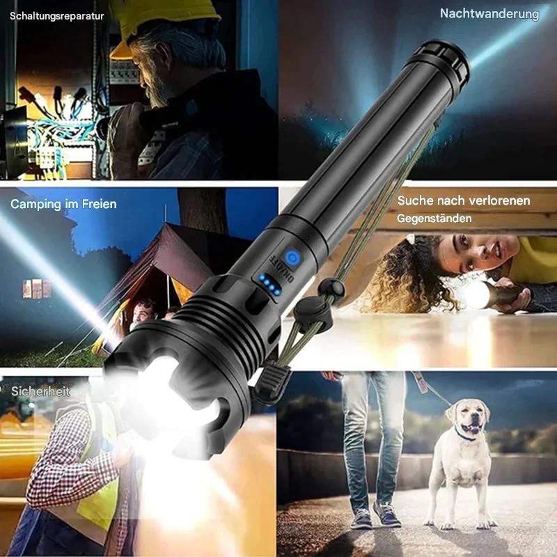 Lisslune | Tactical Flashlight – LED Flashlight with Zoom & Power Bank Function