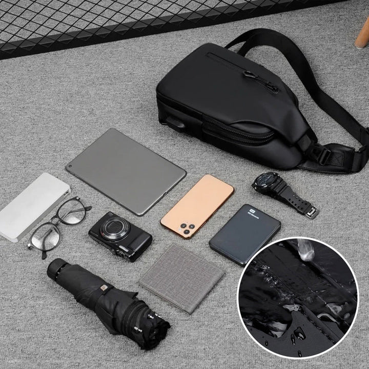 Lisslune | UrbanShield Waterproof Crossbody Bag with Anti-Theft Design