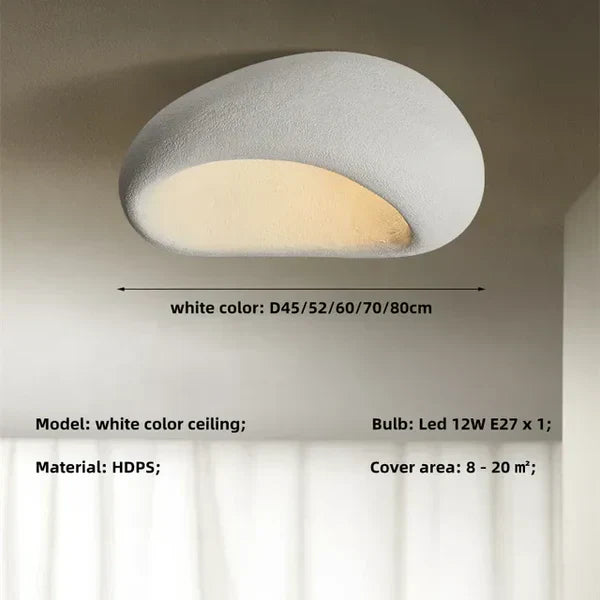 Skorter | Natural Wabi Sabi Ceiling Lamp - SereneAura