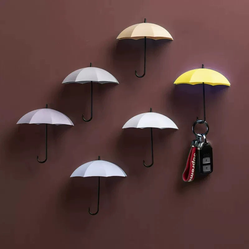 Lisslune | Cute Umbrella Wall Hook - No-Drill Key & Coat Hanger