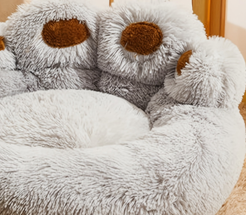 Lisslune | Washable Pet Bed CozyPaw with Paw-Shaped Design