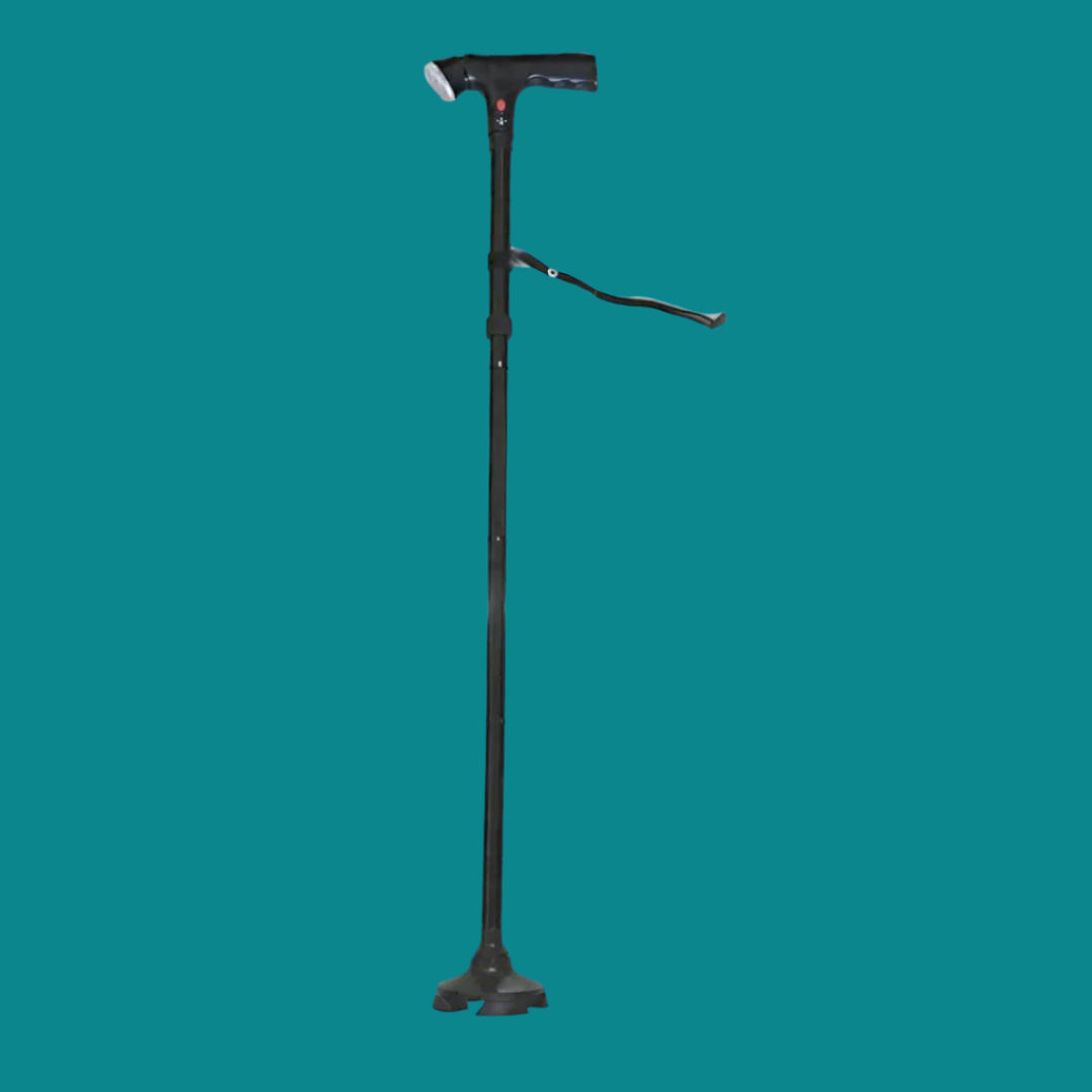 Lisslune | Folding Cane - Lightweight Telescopic Walking Stick for Seniors & Travelers - Collapsible Mobility Aid for Easy Transport