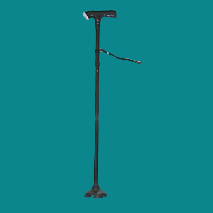 Lisslune | Folding Cane - Lightweight Telescopic Walking Stick for Seniors & Travelers - Collapsible Mobility Aid for Easy Transport
