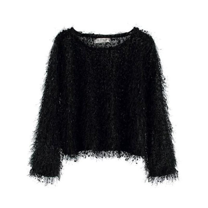 Lisslune | Round Neck Plush Sweater