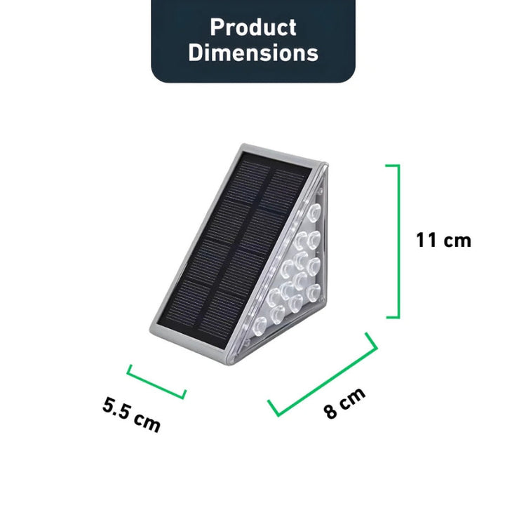 Lisslune | Outdoor Solar Stair Lights | Weatherproof, Automatic & Eco-Friendly Lighting for Safe Outdoor Spaces
