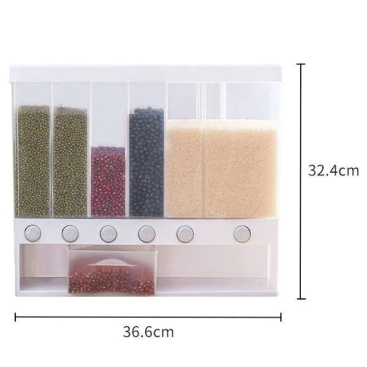Lisslune | Wall-Mounted Automatic Kitchen Grain Rice Storage Tank