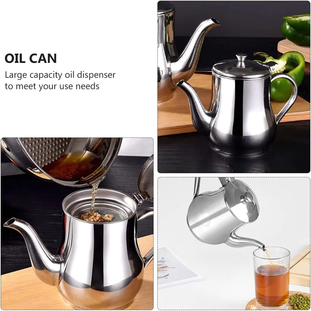 Lisslune | Oil filter jug in stainless steel