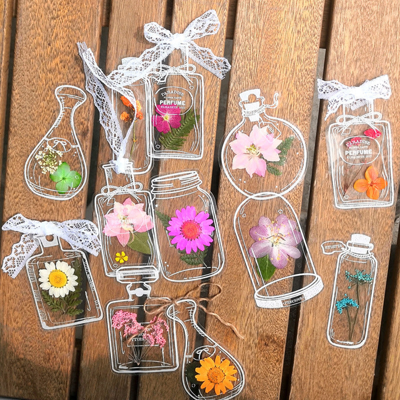 Lisslune | Transparent dried flower bookmarks (30 pieces/set)