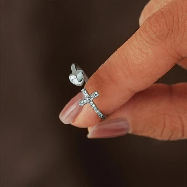 Lisslune | Love S925 Sterling Silver Cross Ring