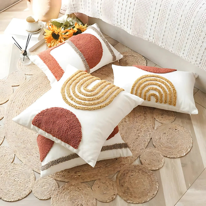 Lisslune | Eden Geometric Embroidery Cushion Cover