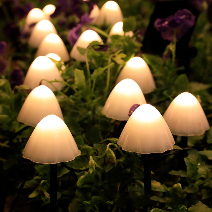 Lisslune | LED Solar String Lights Ground Stake Mushroom Lights