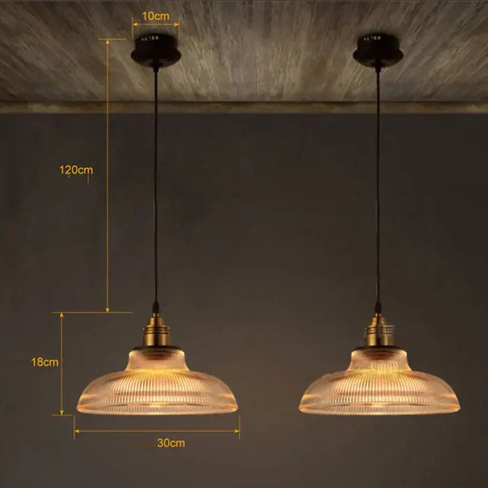 Lisslune | Glass Pendant Light | Adjustable Cable, Warm Light Effect & Ideal for Kitchen and Dining Spaces
