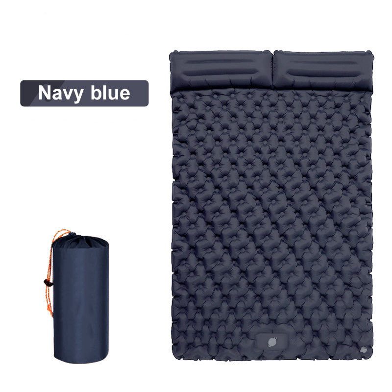 Lisslune | Self Inflatable Air Mattress, Double Camping Bed with Integrated Pillows