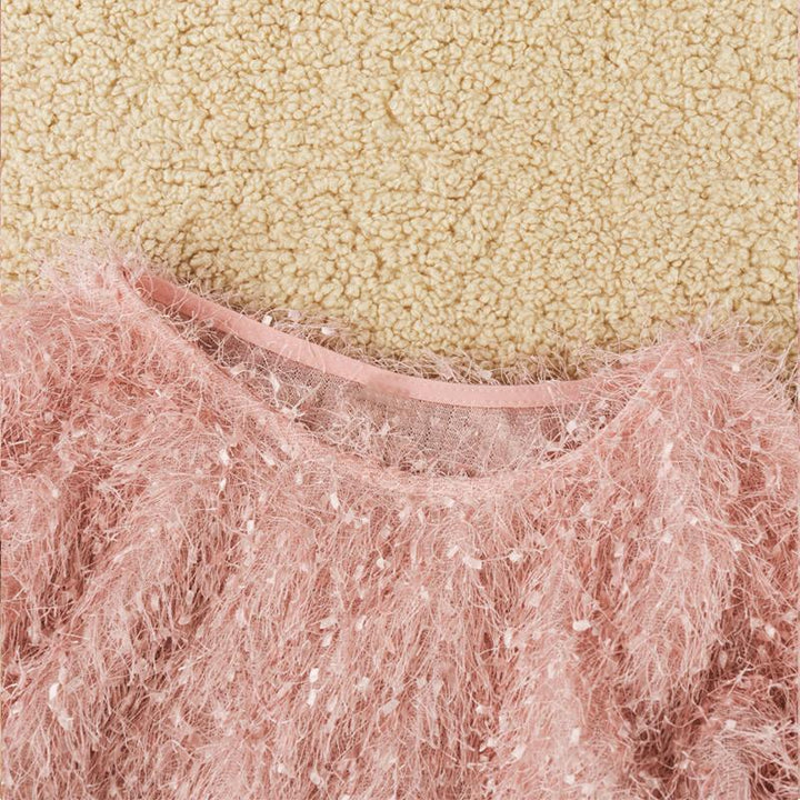 Lisslune | Round Neck Plush Sweater