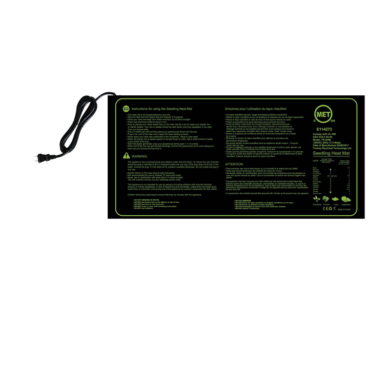 Lisslune | Heating mat for seedlings – Temperature control for faster germination and growth