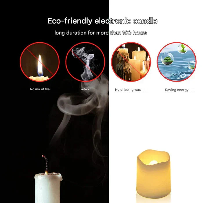 Lisslune | Set of 24 LED Flameless Candles - GlowFlicker