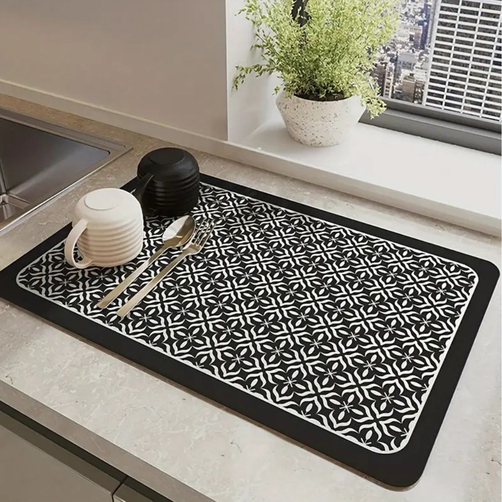 Lisslune | Mandala Kitchen Dish Drying Mat