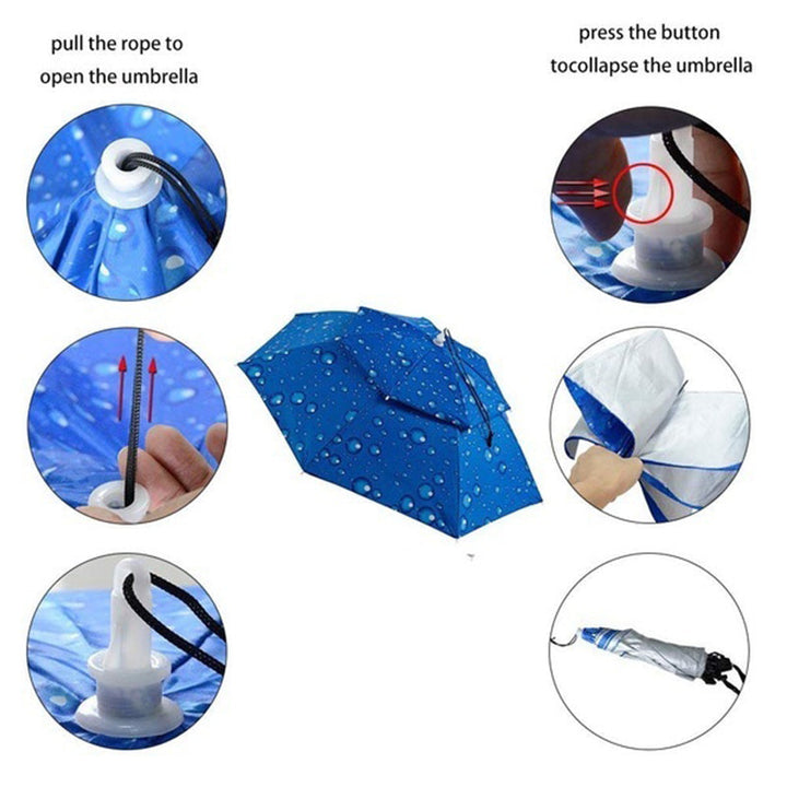 Lisslune | Outdoor Double-Layer Rain Umbrella Hat