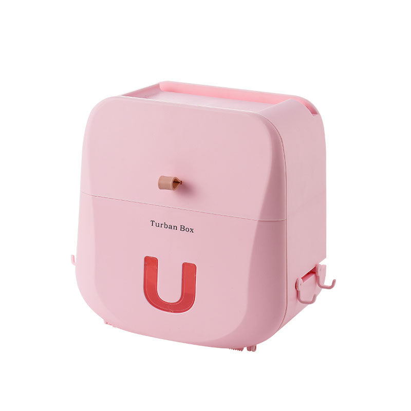 Lisslune | Waterproof & Punch-free Toilet Paper Storage Box & Shelf with Double-layer Design, Strong Bearing Capacity, One-click Opening and Hook
