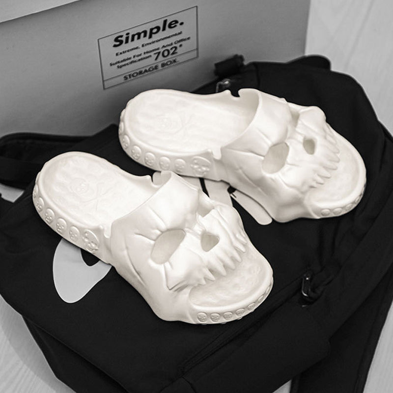 Lisslune | Skull Design Single Band Slippers