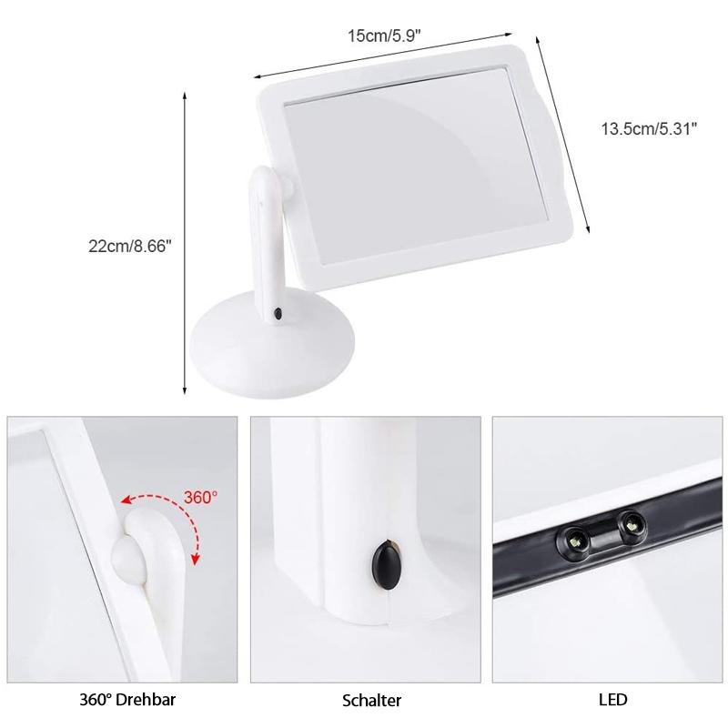 Lisslune | Hands-free Desktop Magnifier with LED
