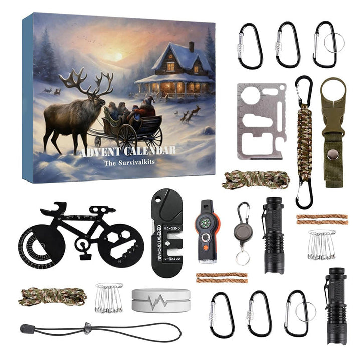 Lisslune | Survival Tools Advent Calendar for Adults Teens 24 Days Christmas Countdown