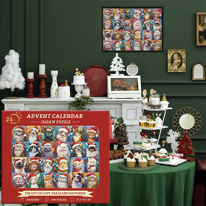 Lisslune | Christmas Cat Calendar Puzzle