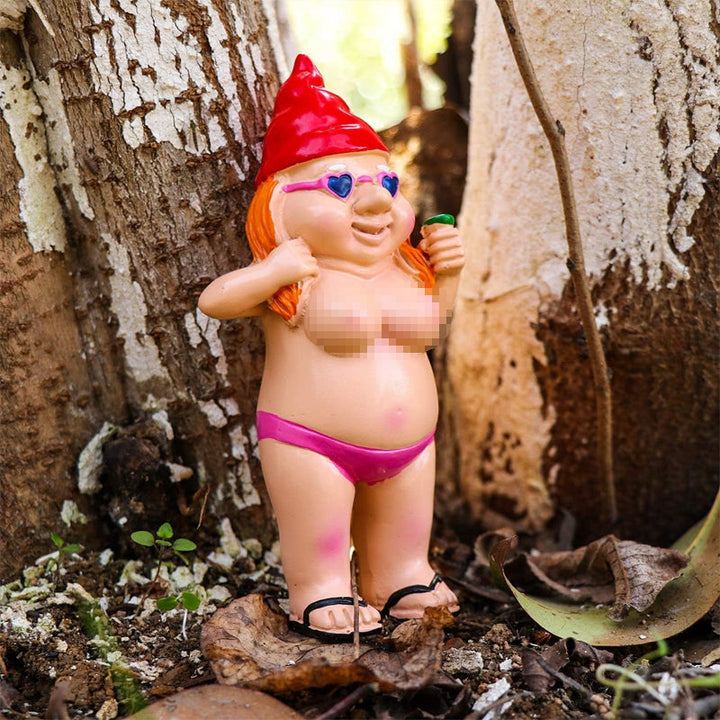Lisslune | Cheeky Garden Gnome Funny Statue