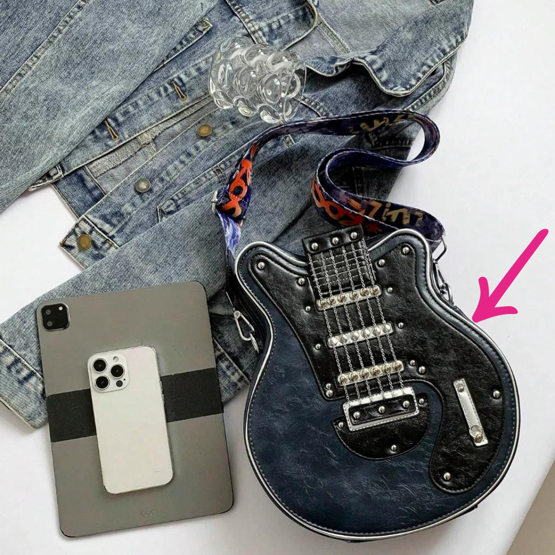Lisslune | Elevate your style with the Rockstar guitar bag shoulder bag chic