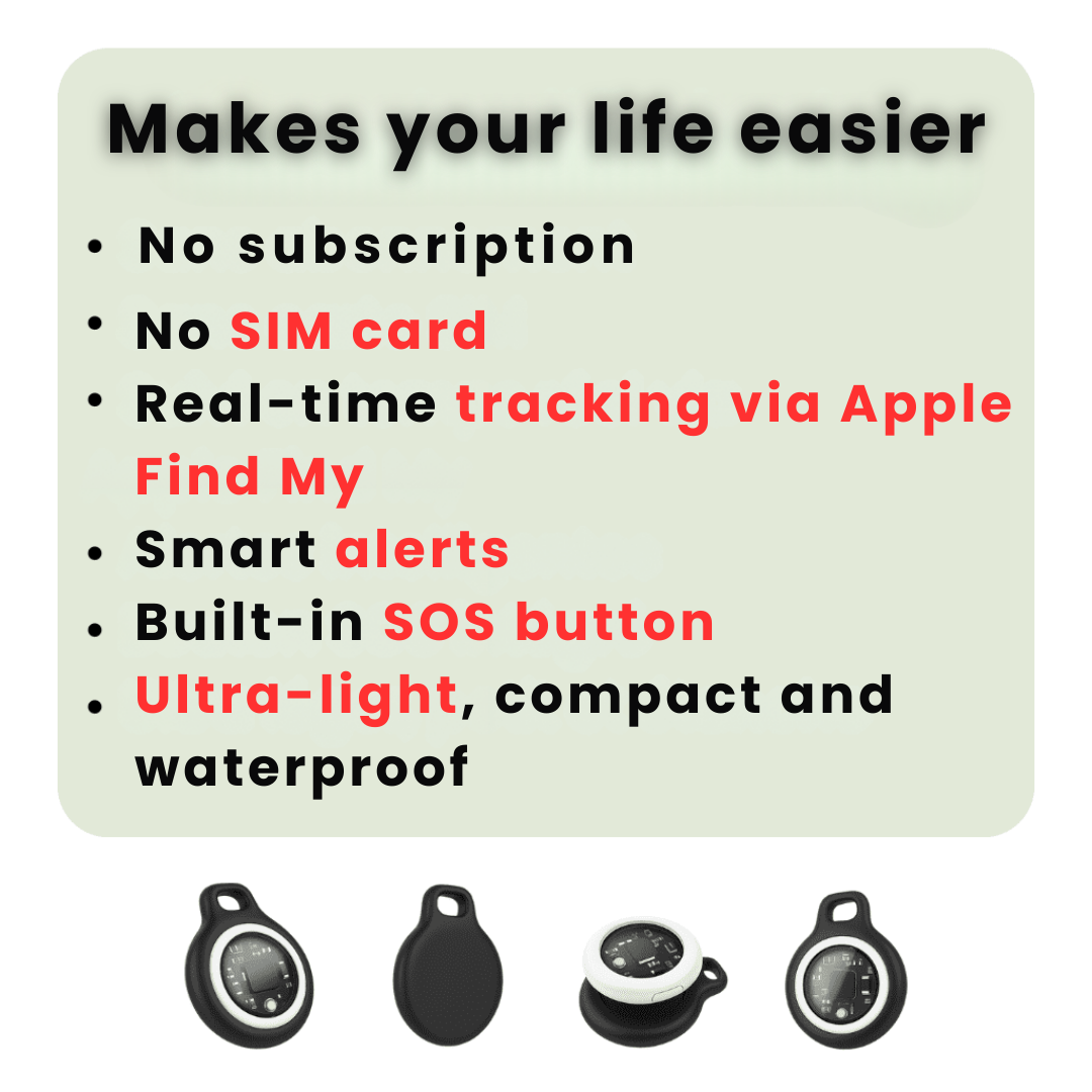 Lisslune | GPS Tracker for Seniors | Real-Time Tracking, Waterproof & No Subscription Fees for Peace of Mind
