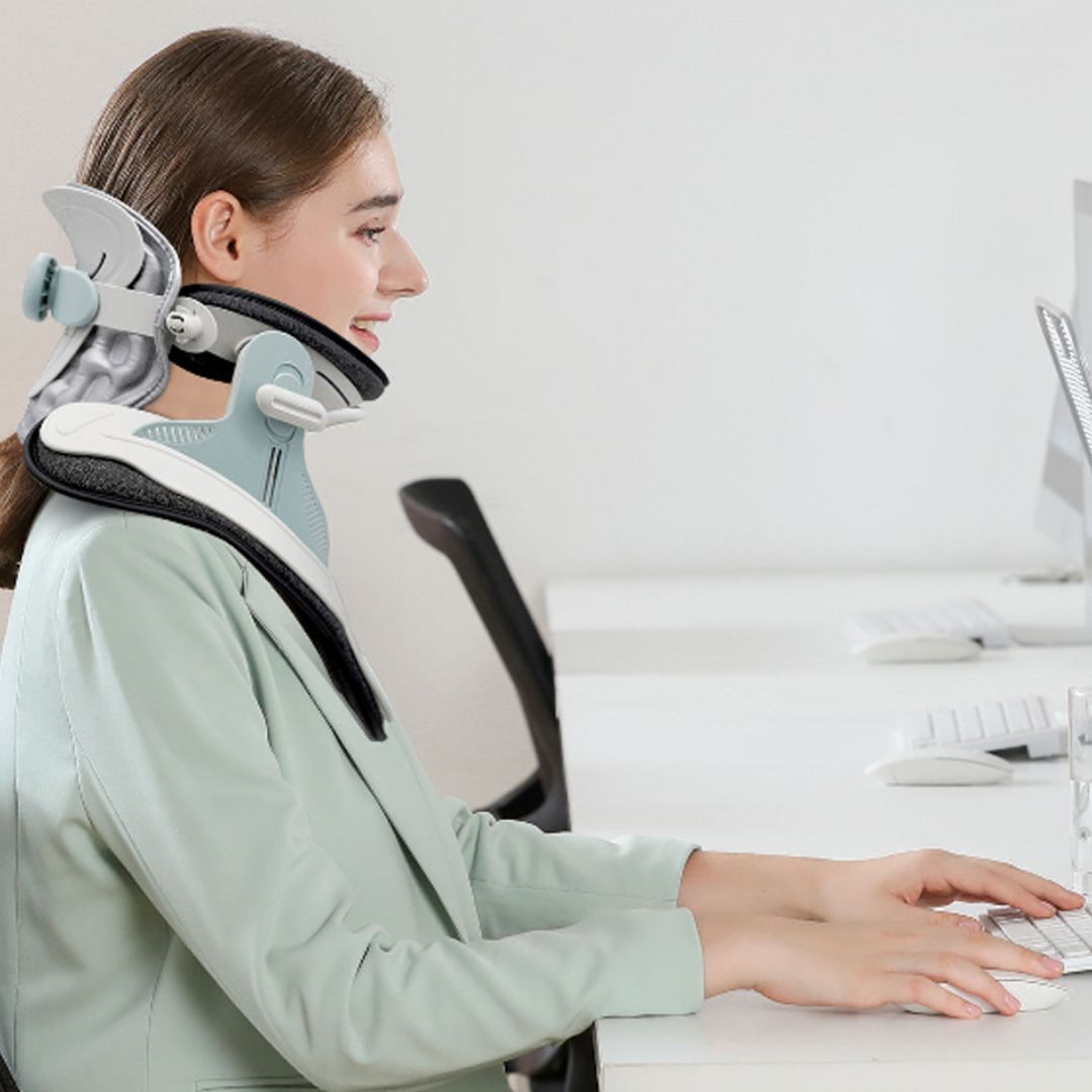 Lisslune | Neck Stretcher for Pain Relief - Adjustable Cervical Traction Device Ideal for Neck Tension and Discomfort