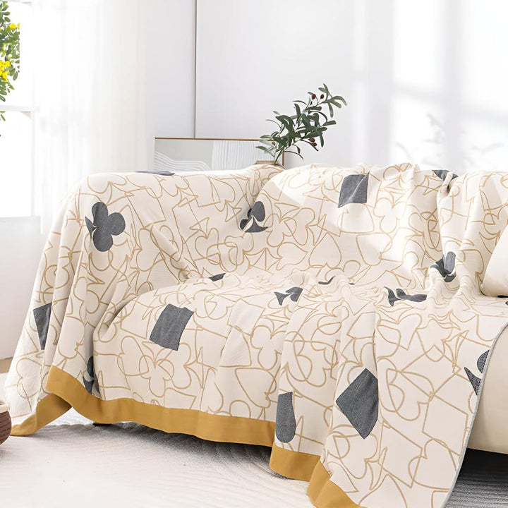 Lisslune | Poker Patterns Cotton Blanket