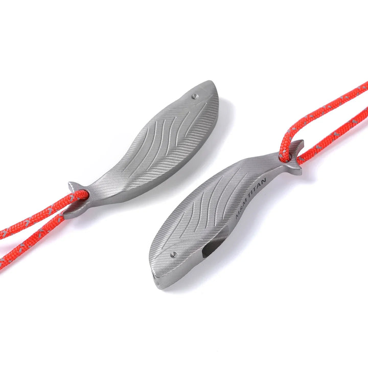 Lisslune | Pure Titanium Fish-Shaped Survival Whistle - Loud, Portable, Cute