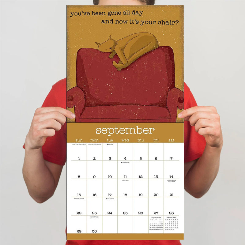 Lisslune | A Year of the Purring Cats 2024 Wall Calendar