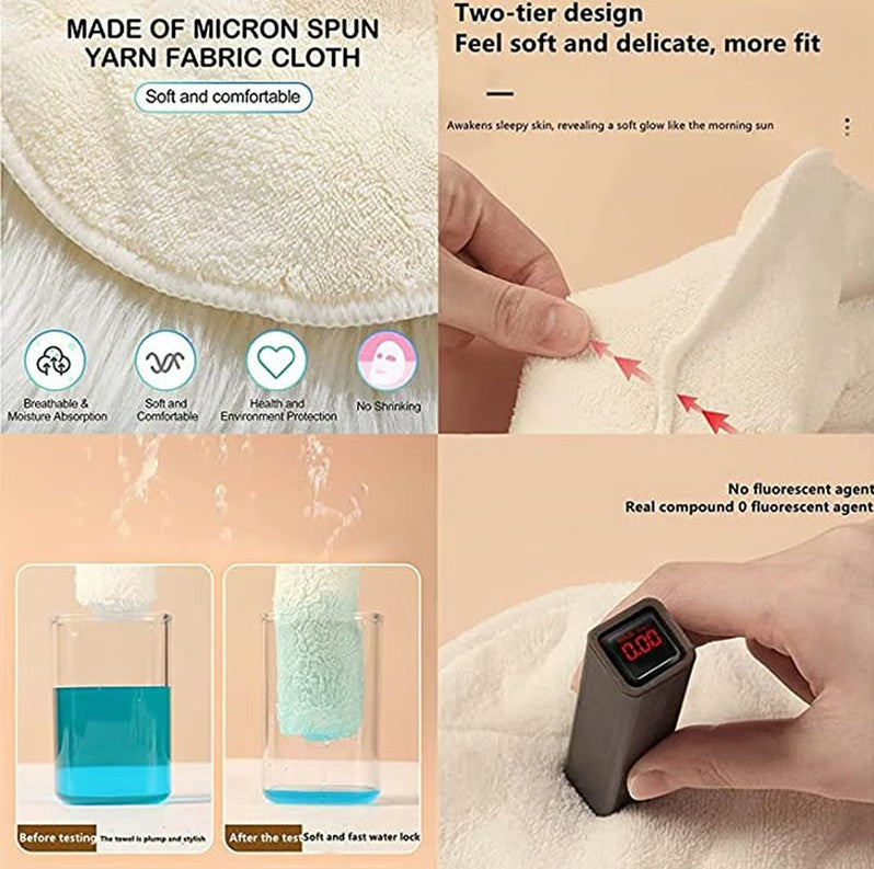 Lisslune | Moisturizing facial towel made of coral velvet