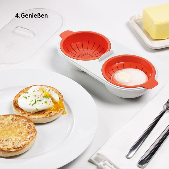 Lisslune | Bequee Microwave Egg Cooker Steamed Egg Cooker, orange
