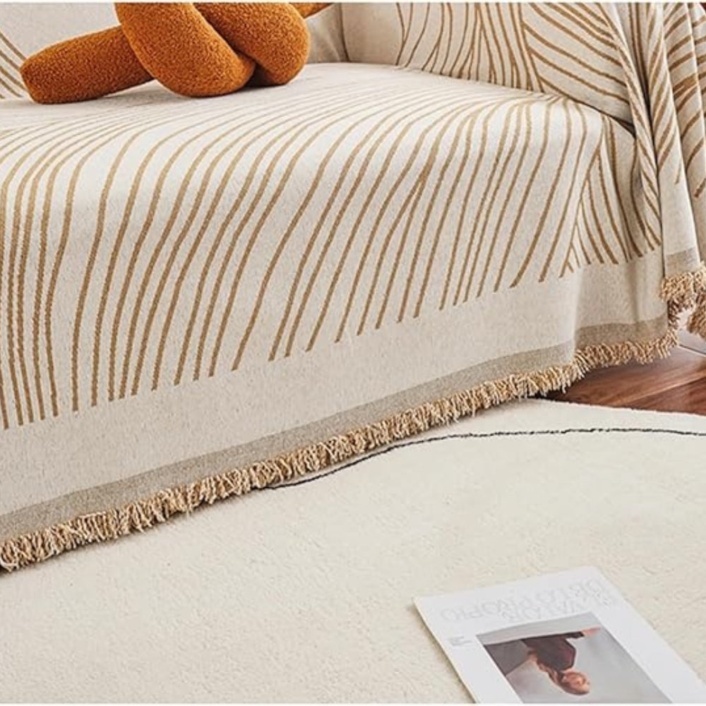 Lisslune | Calista Wave Chenille Sofa Cover