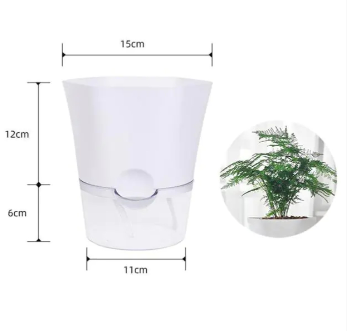 Lisslune | Plant pot with water reservoir – Self-watering flower pot for houseplants